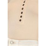 Lulus  Simply the Best Beige Short Sleeve Button-Front Tee M NWT Photo 3