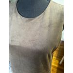 Green Faux Suede Taupe Dress Photo 1