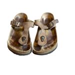 Birkenstock  Gizeh Women 38 Brown Bronze Birko-Flor Thong Sandals Leather Photo 1