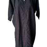 Motumo 15S1 Black Linen Dress, Sz L Size L Photo 0
