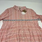 Umgee White Orange Tunic Shirt Dress Top Long Sleeve Womens Size Small Boho NEW Photo 8