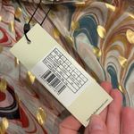 NWT Never Fully Dressed Marble Bibi Tie Neck Top Gold Multi Long Sleeve Size 8 Photo 4