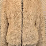 Chaser Faux Fur Lamby Bomber Jacket in Cream Photo 0