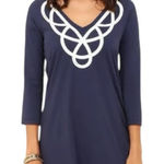 Lilly Pulitzer Blaire V-Neck A-Line Dress True Navy Size Medium Photo 0