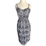 Forever 21 Contemporary Vine Print Mid Length Size Small Soft Cocktail Dress Photo 2