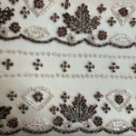 La Regale Vintage Beaded Satin Evening Bag Cream Brown Artsy Fairycore Ethereal Photo 3