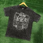 Slayer Eagle Statue Thrash Metal Band Mineral Wash T-Shirt Size Large Photo 2