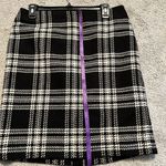 Talbots Black and White Plaid Pencil Skirt Career Office Womens Size 10 Photo 4