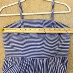 J.Crew  Garratt Tiered Striped Midi Dress Size 0 Blue White Beach Coastal Long Photo 8