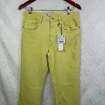 ZARA  High Rise Cropped Flare Jeans Yellow Women Size‎ 8 Mex 30 Eur 40 NWT Photo 5