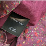 Senlis Floral Cropped Puff Sleeve Top Burnt Burgundy Size XS Cottagecore Purple Photo 5