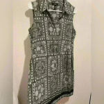 Alfani  black‎ and white sleeveless collared dress Photo 1