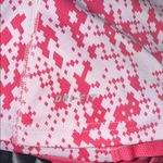 Nike  Dri fit racerback tank workout gym large pink built in bra geometric print Photo 5