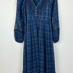 Anthropologie Akemi + Kin Dress Handkerchief Hem Plaid Lace Cottagecore US 6 Photo 4