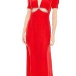 Mac Duggal NWOT  2630 Plunge Neck Embellished Cut Out Gown Red Sz 8 Photo 0
