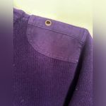 Ralph Lauren Lauren  purple turtleneck full zip sweater L 100% cotton Photo 7