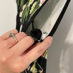 VICTORIA BECKHAM FOR TARGET English Floral Satin Dress Black Green Mini ALTERED Size M Photo 5