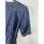 Pilcro Anthropologie  and the Letterpress Size 2 Belted‎ Blue Denim Romper Photo 10