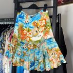 Jams World Voile Hawaiian Print Ruffle Tiered High Waist Mini Skirt XS Photo 0
