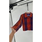 VINTAGE 80s Silver Stream COTTON Jacket Fringe artsy quirky avant Photo 4