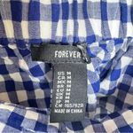 Forever 21 Blue White Gingham Top Cropped Off Shoulder Western Coastal Cowgirl Photo 4