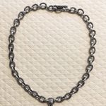 Sterling Silver Artisan Cushion Cut Smokey Topaz  Rope Cable Link Necklace Photo 10