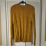Disney Womens Mustard Yellow Donald Duck Cable Knit Sweater Medium Photo 1