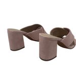Banana Republic  Sz 7.5‎ M Women's Pink Leather Block Heel Slip On Heel Mules Photo 7