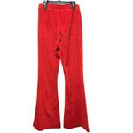 Aerie Groove-On Velour High Waisted Flare Pant Red size small Photo 6