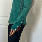 ROAR Western Embroidered Rhinestone Pearl Snap Shirt Roll Tab Sleeves Sz Medium Photo 8