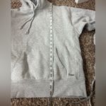 TNA Aritzia Cozy Fleece Boyfriend Fit Crop Hoodie in Heather Gray Sz 2XS Photo 10