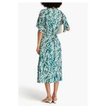 Ba&sh  Vee Wrap-effect Midi Lady Dress Size Small Green White NEW Animal Print Photo 7