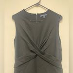 Brooks Brothers  Sheath Dress Black High Neck Ruched Bodice Knee Length Sz 12 Photo 1