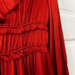 Ulla Johnson  Crimson Callista Silk Ruffle Dress Size 8 Tie Neck As Seen‎ On TV Photo 6