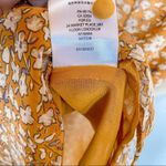 The East Order  Mustard Floral Smocked Neck Dress Size Small Photo 9