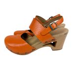 Dansko Thea Clogs Orange Leather Wooden Platform Clog Sandals Size 39/ US 8.5 Photo 6