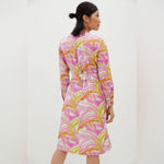 Anthropologie Vera For  Confetti Midi Shirt Dress in Pink/Yellow/Orange Size S Photo 2