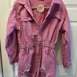 PINK - Victoria's Secret Denim Romper Long Sleeve From Boutique In Ladies Women’s Size Small In Pink Photo 2