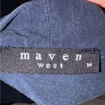 Maven West  Brooklyn M Blue Sleeveless Wrap-Front Romper Casual Summer Photo 6