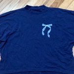 Aerie Cozy Long Sleeve Mockneck T-Shirt Navy Blue size medium Photo 2