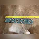 Beaded Turquoise and Brown Bracelet. See measurements Blue Photo 2