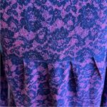 Delia's Romantic Sweater Vintage Purple Peplum Top Sweater Cardigan Womens M Photo 3