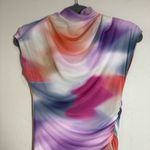 Anthropologie  The Maya Ruched Cowl-Neck Dress Mesh Edition Multicolored New NWOT Photo 3