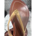 Tory Burch  Leather Logo Thong Sandals – Tan/Beige – Women’s 8M – Made in Brazil Photo 2