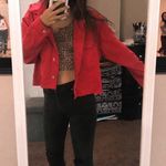 SheIn Red Jean Jacket Photo 0