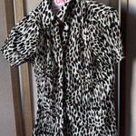 Fred David  animal Print Short Sleeve Blouse small Photo 0