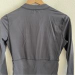 Athleta  Half Zip Ruched Guard Longline Top Gray Small Photo 5