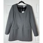 & Other Stories & Other Stories Heather Grey Structured Wool Blazer Mini Dress Size 10 Large Photo 4