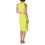 Milly  Neon Yellow Sheath Sleeveless Crewneck Cady Caedyn Mini Dress size 2 Photo 1