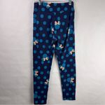 LuLaRoe Leggings, Blue Polka Dot Minnie Bow Print, Soft OS Stretch Pants Photo 5
